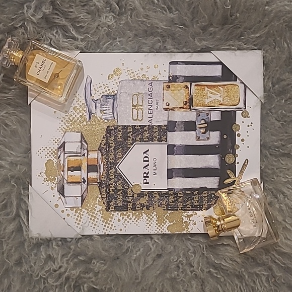 LUXURY DESIGNER PRADA BALENCIAGA VUITTON CANVAS WALL ART - Picture 1 of 6